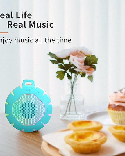 HEYSONG Waterproof Shower Bluetooth Speaker, Durable & Portable with Clear Sound, Ideal for Shower, Pool, Beach & Kayaking – Great Gift for Girls, Women & Men