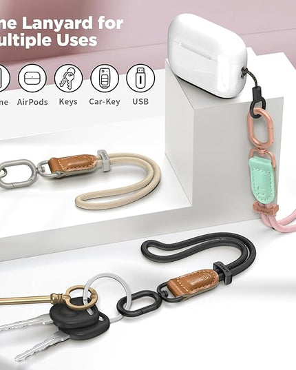 SURPHY Phone Wrist Strap, Keychain Wristlet, Phone Strap Charm with Tether Tab, Cellphone Lanyard Wrist, Key Chain for Women