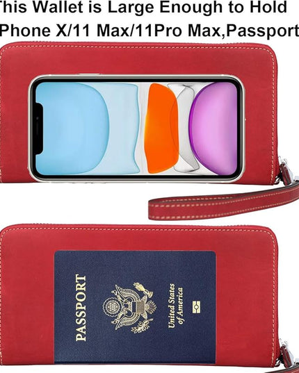 Lavemi Small Compact Women Wallet RFID Blocking Genuine Leather Bifold Purse with ID Windows