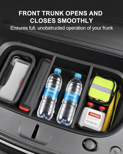 2PCS Front Trunk Partition for Tesla Model Y Juniper 2025 2026 Frunk Partition Tpe Front Trunk Organizer Dividers Model Y Accessories for Supermarket Daily Travel Goods Storage Separation