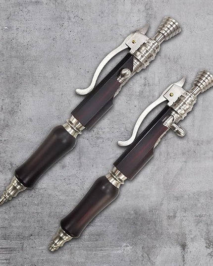 Dr. Metalleung Heavy Duty Stainless Steel Bolt Action Pen - Tactical EDC Retractable Ballpoint Pen with CNC Precision, Pocket Clip, Refillable (Black G2 Ink) - Perfect for Gifts & Smooth Writing
