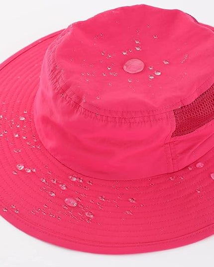 Home Prefer UPF50+ Mens Sun Hat Wide Brim Fishing Hat Womens UV Protection Cap Breathable Mesh Safari Gardening Bucket Hat