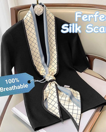 Dailyacc Hair Scarf for Women Fashion Silky Satin Headscarf Wrap Breathable Lightweight Neck Scarves For Handbag