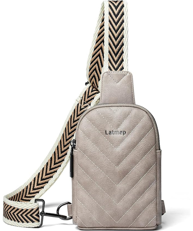 7L Sling Bag for Women Men Leather Small Sling Backpack Daypack Anti Theft Fanny Pack Crossbody Purse Travel