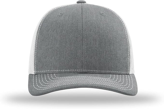 Richardson 112 Trucker Hat - Premium Adjustable Snapback Hat - Structured Six Panel Richardson Blank Caps