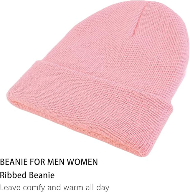 ZOORON 1&2 Pack Beanie for Men Women Slouchy Beanie Hats Winter Knit Caps Soft Ski Hat Unisex
