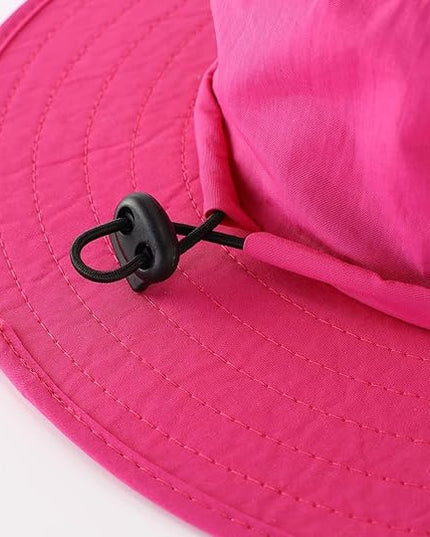 LLmoway Kids Sun Protection Hat Quick Dry Adjustable Wide Brim Mesh Bucket Hat