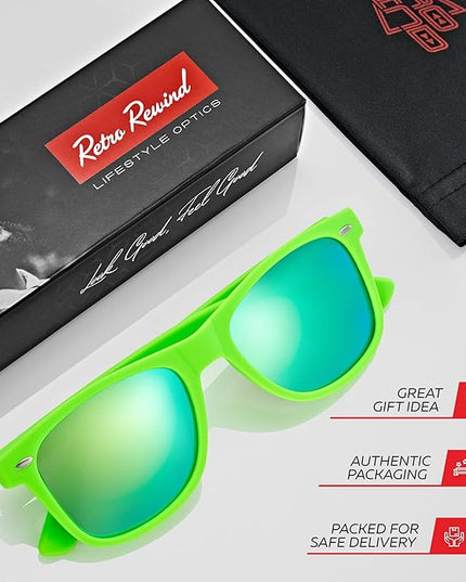 Retro Rewind Polarized Sunglasses for Men and Women - UV Protection Classic Sun Glasses