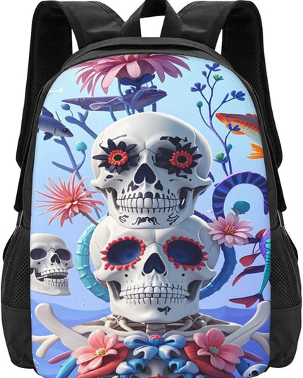 Skeleton Ocean Laptop Backpack Fits 15 Inch Laptop Hiking Backpack Backpacks For Computer