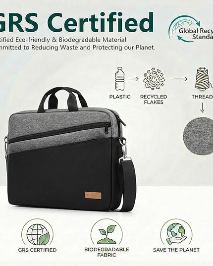 15 15.6 16 17 17.3 inch Laptop Computer PC Shoulder Bag Carrying Case, Water-Repellent Briefcase