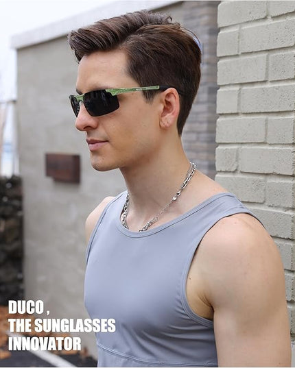DUCO Mens Sports Polarized Sunglasses UV Protection Sunglasses for Men 8177s