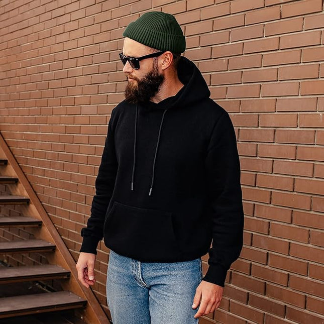 50% Wool Warm Cuffed Swag Knit Short Fisherman Beanie for Men Women Winter Hats Trawler Skull Cap