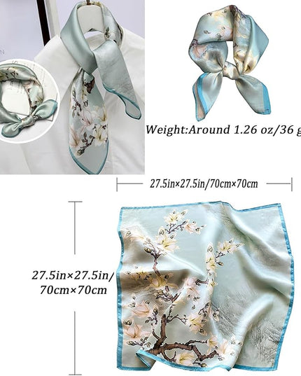 Neck Scarf For Womens Silky Head Scarves Hair Bandanas Square Scarf Fashion Accessories lightweight