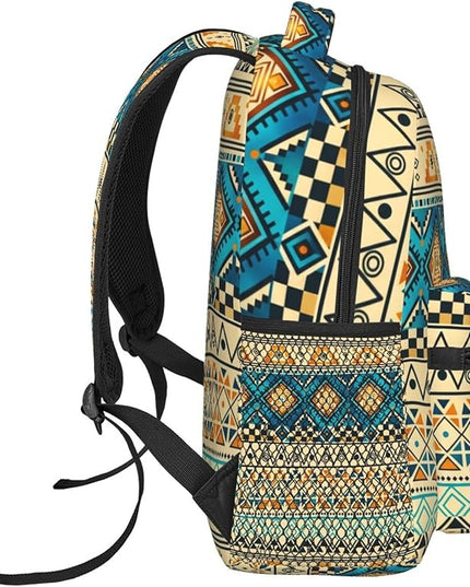 Native American Backpack for Men Women,Casual Travel Hiking Camping Backpacks Lightweight Bookbag