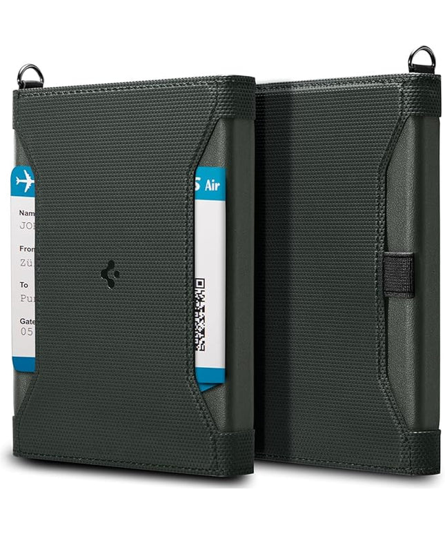 Spigen Life for Passport Card Cover Holder with RFID Blocking Technology Wallet Travel Documents Organizer Protector Accessories, SIM Card Pin Included