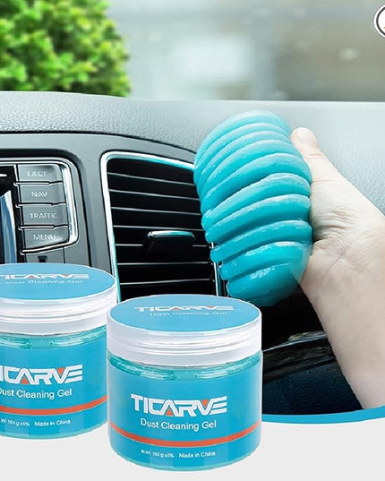 TICARVE 2Pack Cleaning Gel Car Putty Car Detail Putty Auto Detail Gel Detail for Car Interior Cleaner Kits Automotive Car Slime Keyboard Cleaner Blue (320g/11.2oz)