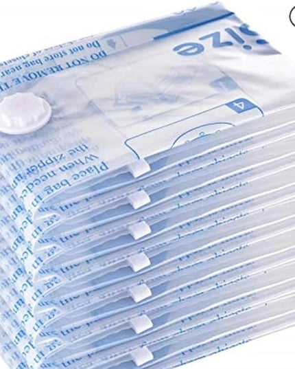 Vacuum Storage Bags 8 Large(31.49"x23.62"), Plastic Packaging Bags,Space Saver Sealer Bags, Airtight Compression Bags for Clothes, Pillows, Comforters, Blankets, Bedding