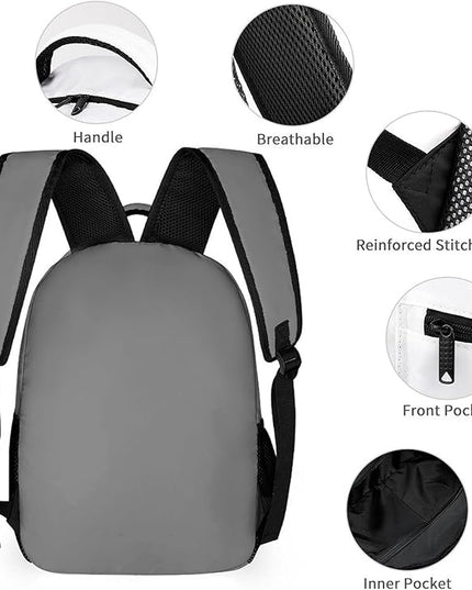 Fashion Dove Gray Backpack Lightweight Large Capacity Laptop Daybag for Travel Work