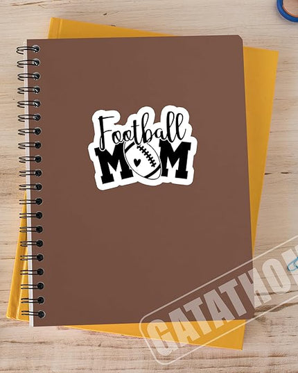 (3PCS) Football Mom Sticker Decals Football Stickers Waterproof Vinyl Decal for Book Laptop Tumblers, Cups, Water Bottles, Phone Case, Football Gifts for Mom Mama Mother's Day, 3" x 2.2 "