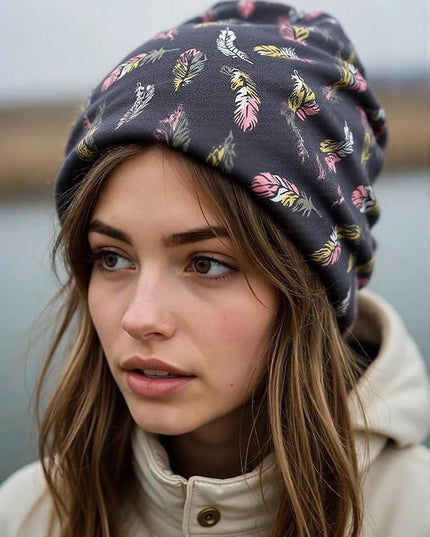 Tergy 4/10/12 Pieces Unisex Beanie Hats for Men Women Slouchy Beanie Hip-Hop Caps Lighweight Soft Skull Caps for Chemo Sleep