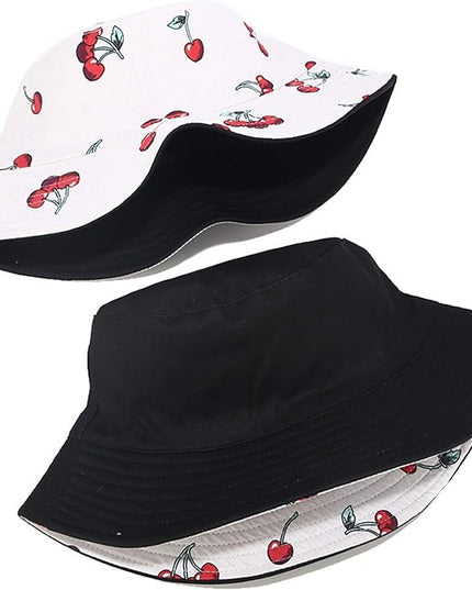 Mashiaoyi Unisex Print Double-Side-Wear Reversible Bucket Hat