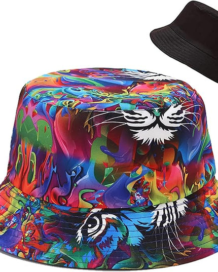 XYIYI Cute Bucket Hat Beach Fisherman Hats for Women, Reversible Double-Side-Wear