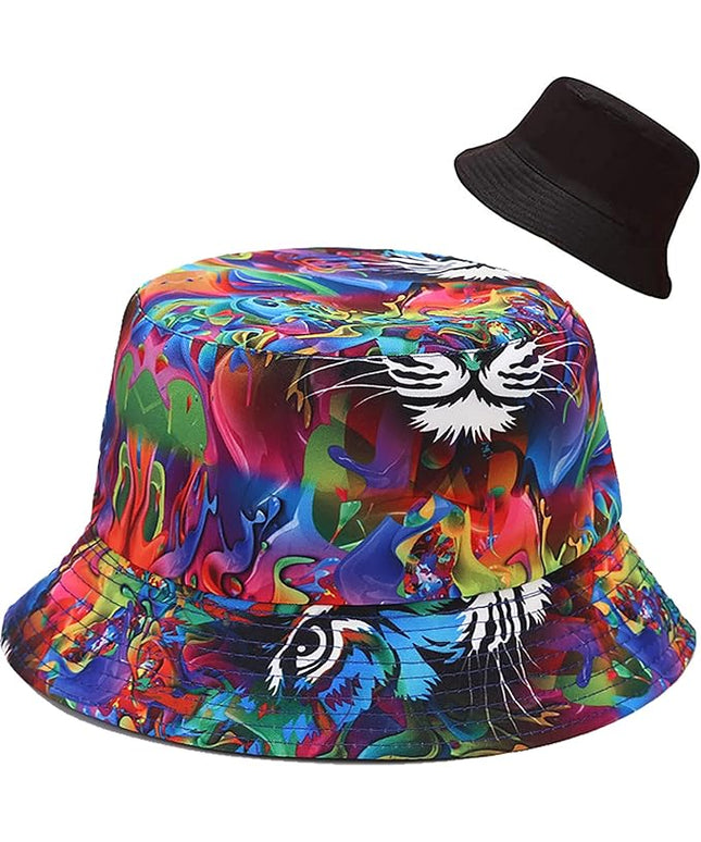 XYIYI Cute Bucket Hat Beach Fisherman Hats for Women, Reversible Double-Side-Wear