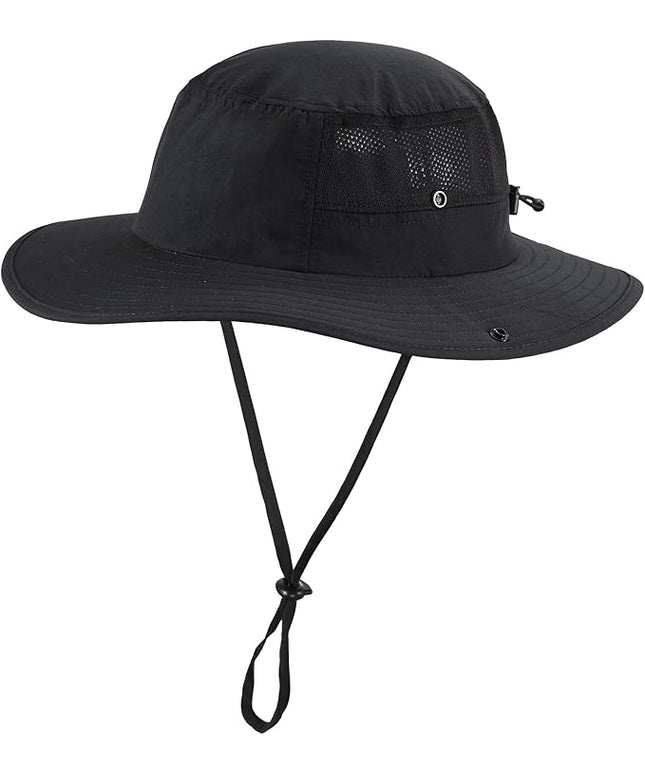Home Prefer UPF50+ Mens Sun Hat Wide Brim Womens UV Protection Beach Bucket Hat for Fishing Hiking Snap Up Cowboy Hat