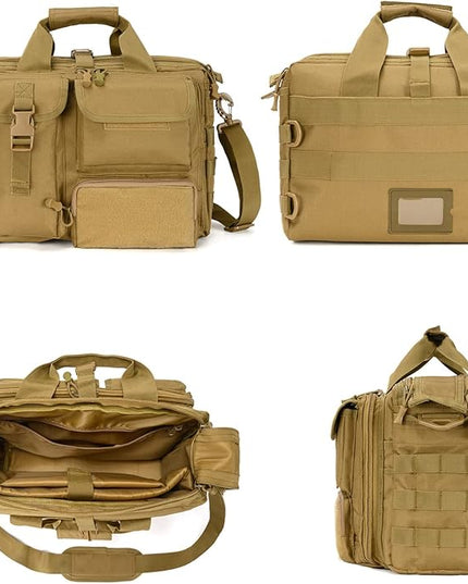 Stypos Tactical Messenger Bag,14inch/15.6inch/17.3inch Briefcase for Man Military Laptop Bag, Flight Work Bags for Pilots