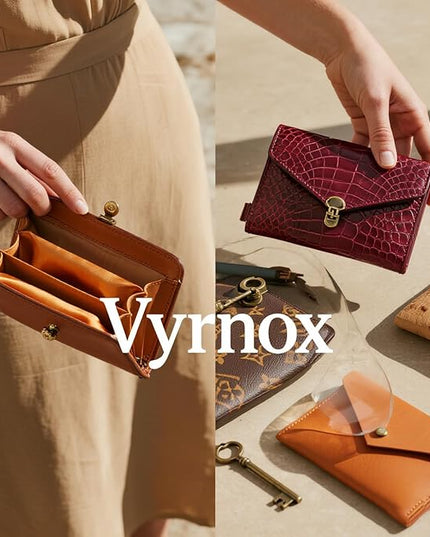 Genuine Leather Women's Wallet with Large Capacity Double Zip Around Design RFID Blocking Credit Card Holder and Wristlet Purse Black (Burgundy)