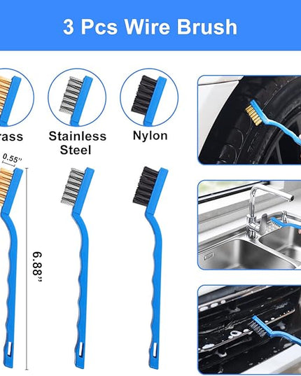 26Pcs Car Detailing Brush Set, Car Detailing Kit, Car Detailing Brushes, Car Cleaning Kit, Car Windshield Cleaning Tool, Professional Car Care kit - Car Wash Brush kit for Interior Exterior Wheels