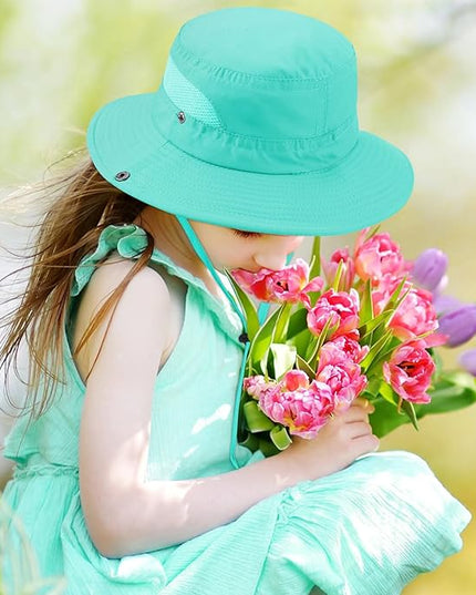 Century Star Outdoor Kids Sun Hat UPF 50+ Quick Dry Adjustable Bucket Hat Windproof Waterproof Beach Fishing Safari Hat
