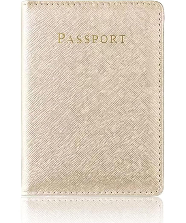Passport Holder for Travel,Passport Holder with Card Slots Holder,Passport Case,Passport cover for Women and Men,Passport Wallet Travel Essentials and Accessories (Classic, Gold)