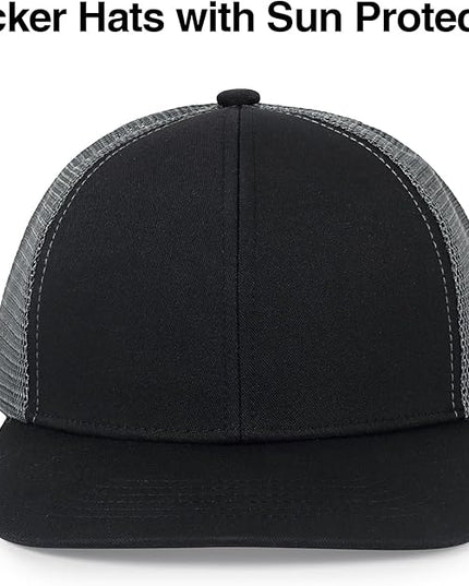 kozinu Unisex Trucker Hats Blank Mesh Snapback Hats Sport Plain Baseball Caps Adjustable Fitted Hat