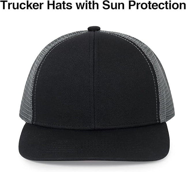kozinu Unisex Trucker Hats Blank Mesh Snapback Hats Sport Plain Baseball Caps Adjustable Fitted Hat