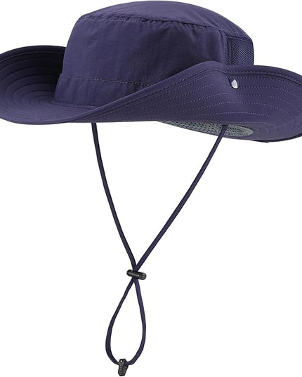 Connectyle Men's Sun Hat UPF 50+ Wide Brim Bucket Hats for Fishing Hiking Gardening Adjustable Boonie Hat Outdoor Safari Hats
