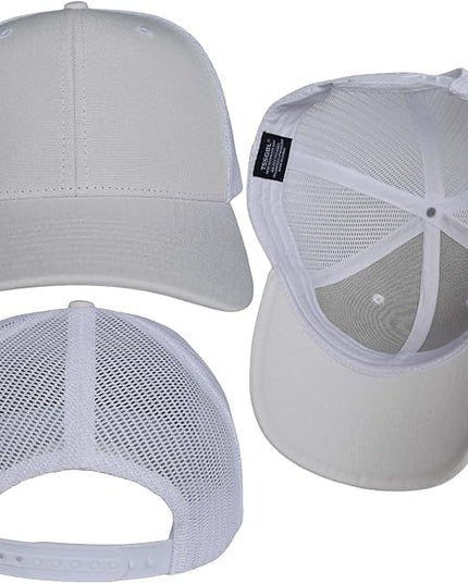 TSSGBL 2 Pack Snapback Trucker Baseball Hats Mesh Back Adjustable Blank Ball Caps for Men Women