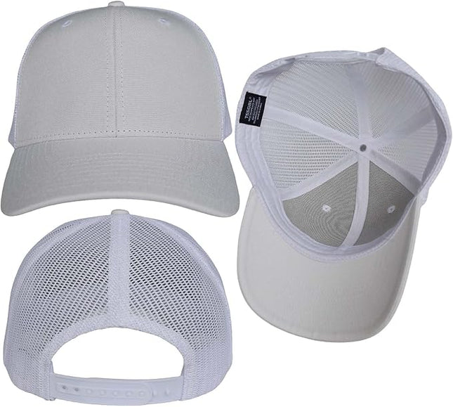 TSSGBL 2 Pack Snapback Trucker Baseball Hats Mesh Back Adjustable Blank Ball Caps for Men Women