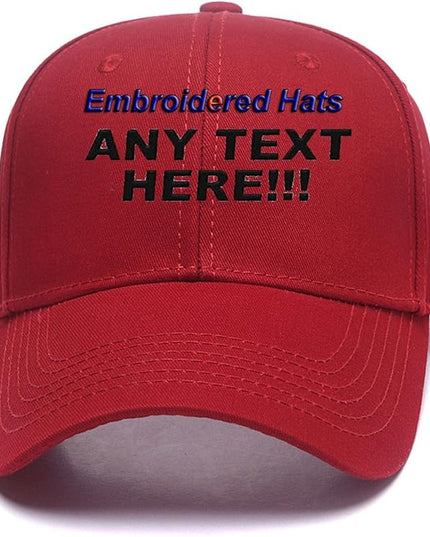Custom Embroidered Hats Your Own Text Curved Bill Hip Hop Snapback Baseball Hats