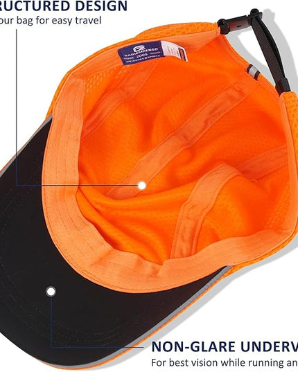 GADIEMKENSD Women's Race Day Running Cap Performance Mesh Hat - Excellent Ventilation, Lightweight, Reflective Safety