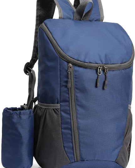 DOVO Hiking Backpack, Waterproof and Wear-resistant Lightweight Backpack Packable,Outdoor Travel Camping Daypack Foldable-BLUE