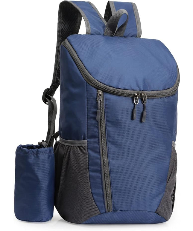 DOVO Hiking Backpack, Waterproof and Wear-resistant Lightweight Backpack Packable,Outdoor Travel Camping Daypack Foldable-BLUE