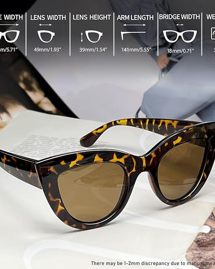 Joopin Polarized Cat Eye Sunglasses for Women Vintage Cateye Sun Glasses UV400 Protection