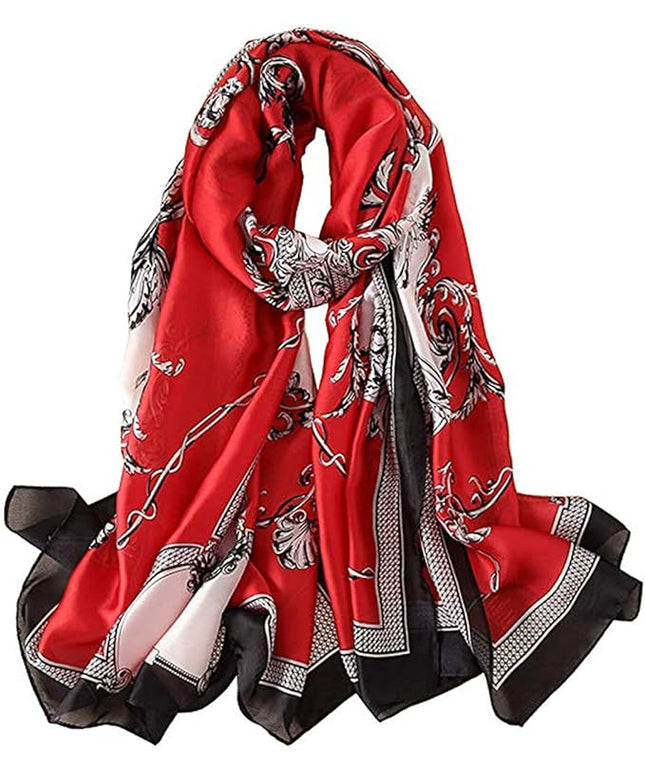 Fashion Scarves Scarf 100% Silk Feeling Scarf Silk Like Scarves Long Lightweight Sunscreen Shawls for Women