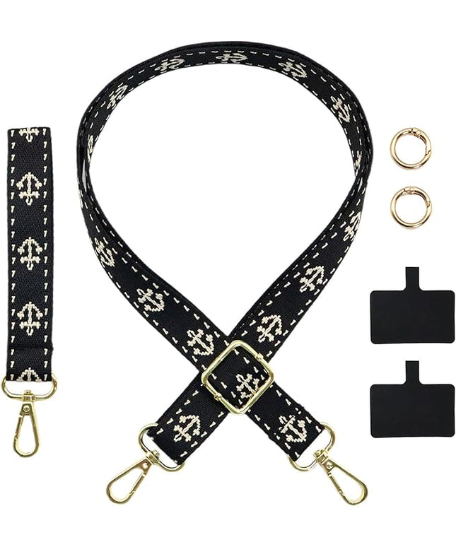 Adjustable 1" Width Phone Crossbody Lanyard and Wristlet Strap - Gift For The Lover In Your Life