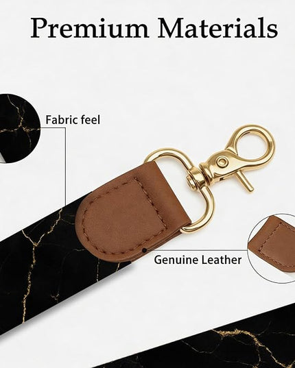 GEHUY Phone Lanyard Crossbody with Wrist Strap, Adjustable Black Marble Neck & Wrist Lanyard for Keys, ID Cards and Phone Case Accessories