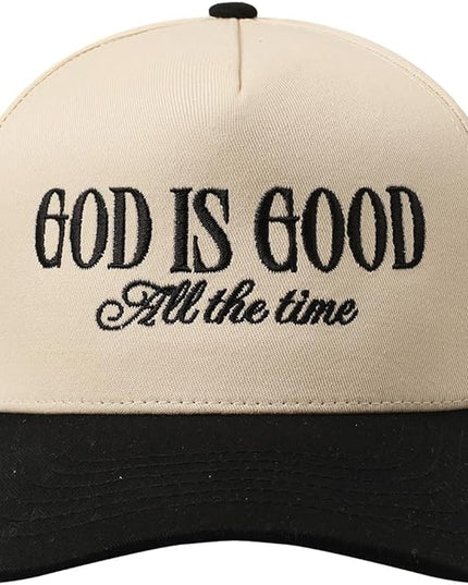 MIRMARU Two-Tone Vintage Canvas Trucker Hats for Men & Women, Adjustable Size Baseball Caps with Trendy Embroidered Design