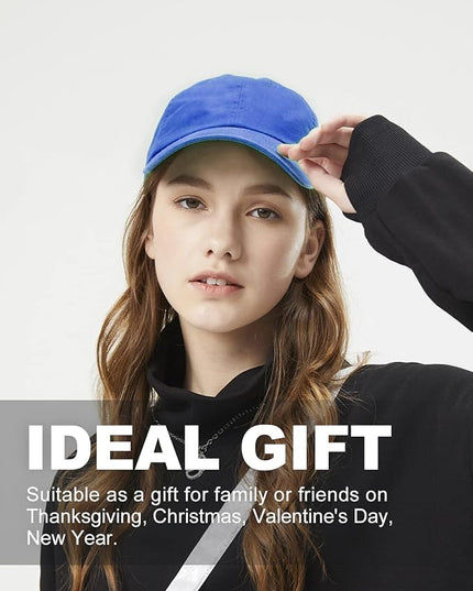 Zylioo XL XXL Oversize Baseball Cap, 100% Cotton Adjustable Dad Hat for Big Heads 23.5"-25.5", Soft Crown Large Size Cap