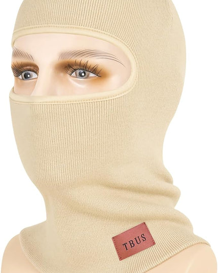 TBUS Men’s Knit Insulated Face Mask Beanie, Thermal Full Face Cover Ski Mask for Cold Weather for Women and Men