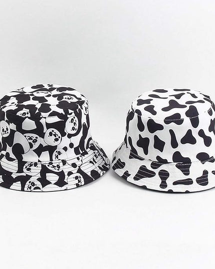 Mashiaoyi Unisex Print Double-Side-Wear Reversible Bucket Hat